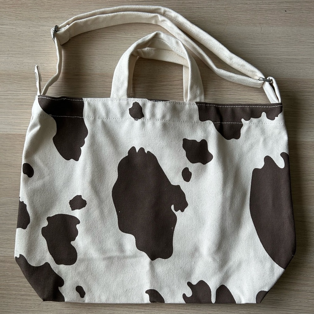 BAGGU Cow Print Horizontal Duck Bag